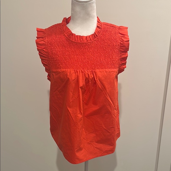 THML Tops - THML Orange Smocked Top Sz M